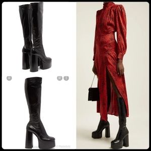 Saint Laurent Billy Platform Leather Boots